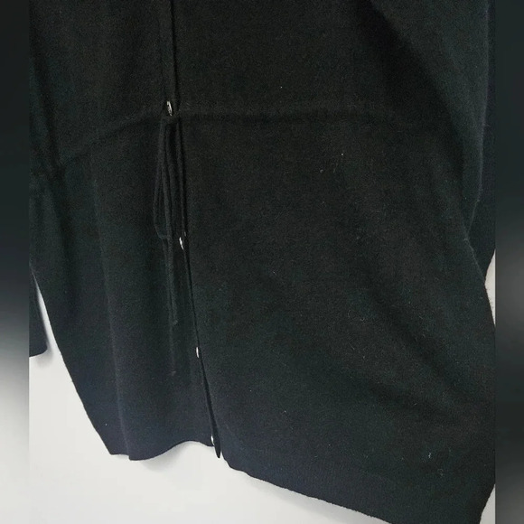 Vintage L'ultima Lambswool Angora blends Metal Sz L 3D knit Drawstring Hooded - Picture 6 of 11